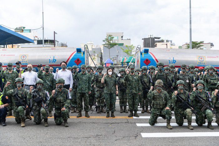 蔡英文著迷彩軍服視導漢光演習防護演練 蔡英文著迷彩軍服視導漢光演習防護演練