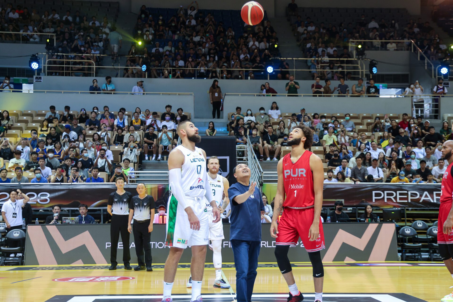 FIBA世界盃熱身賽　立陶宛迎戰波多黎各　侯友宜主持開球