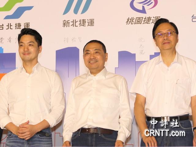 與白同心?侯友宜脫藍西裝才上台 與白同心?侯友宜脫藍西裝才上台