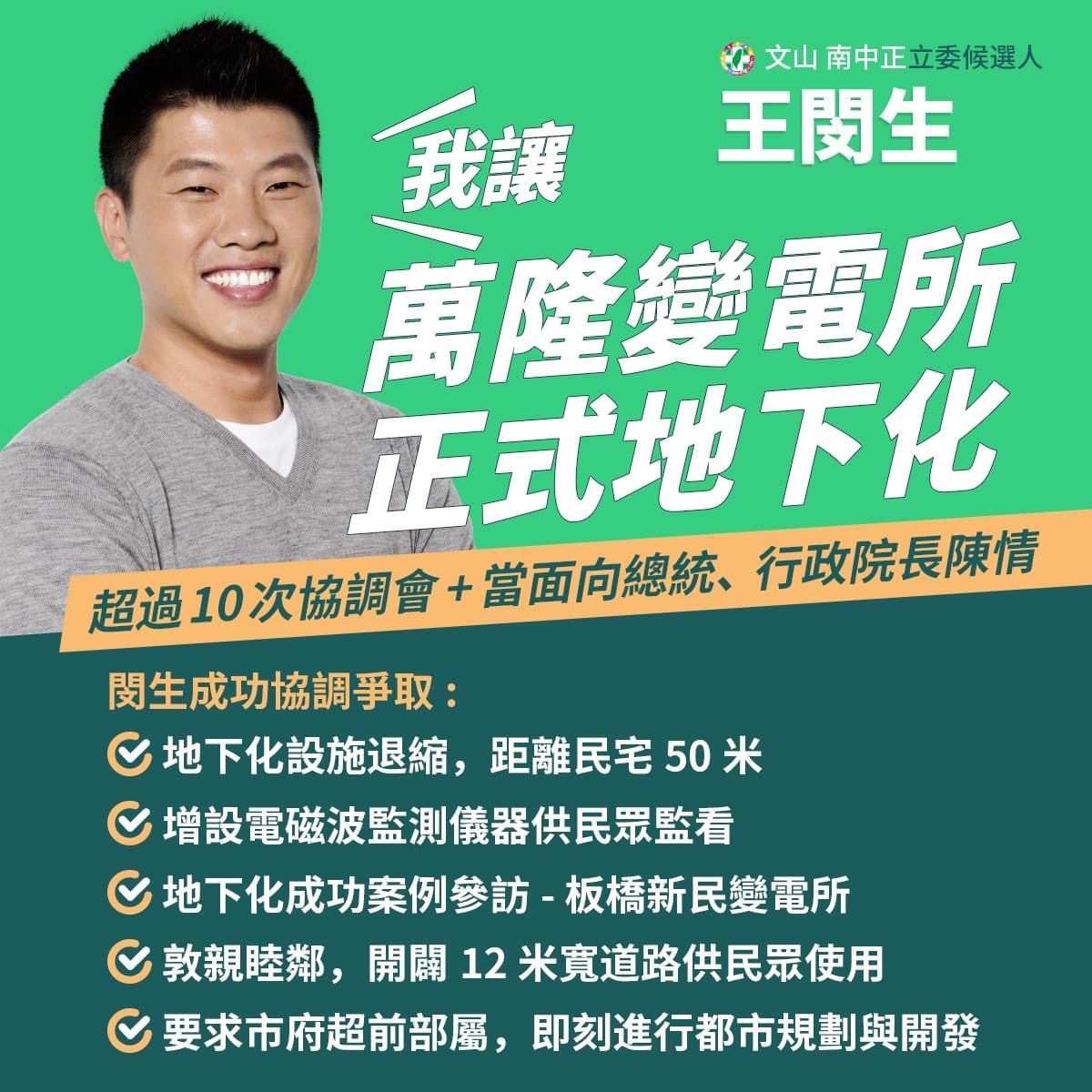 萬隆變電所地下化的漫長歷程　三屆議員王閔生扮演關鍵推手