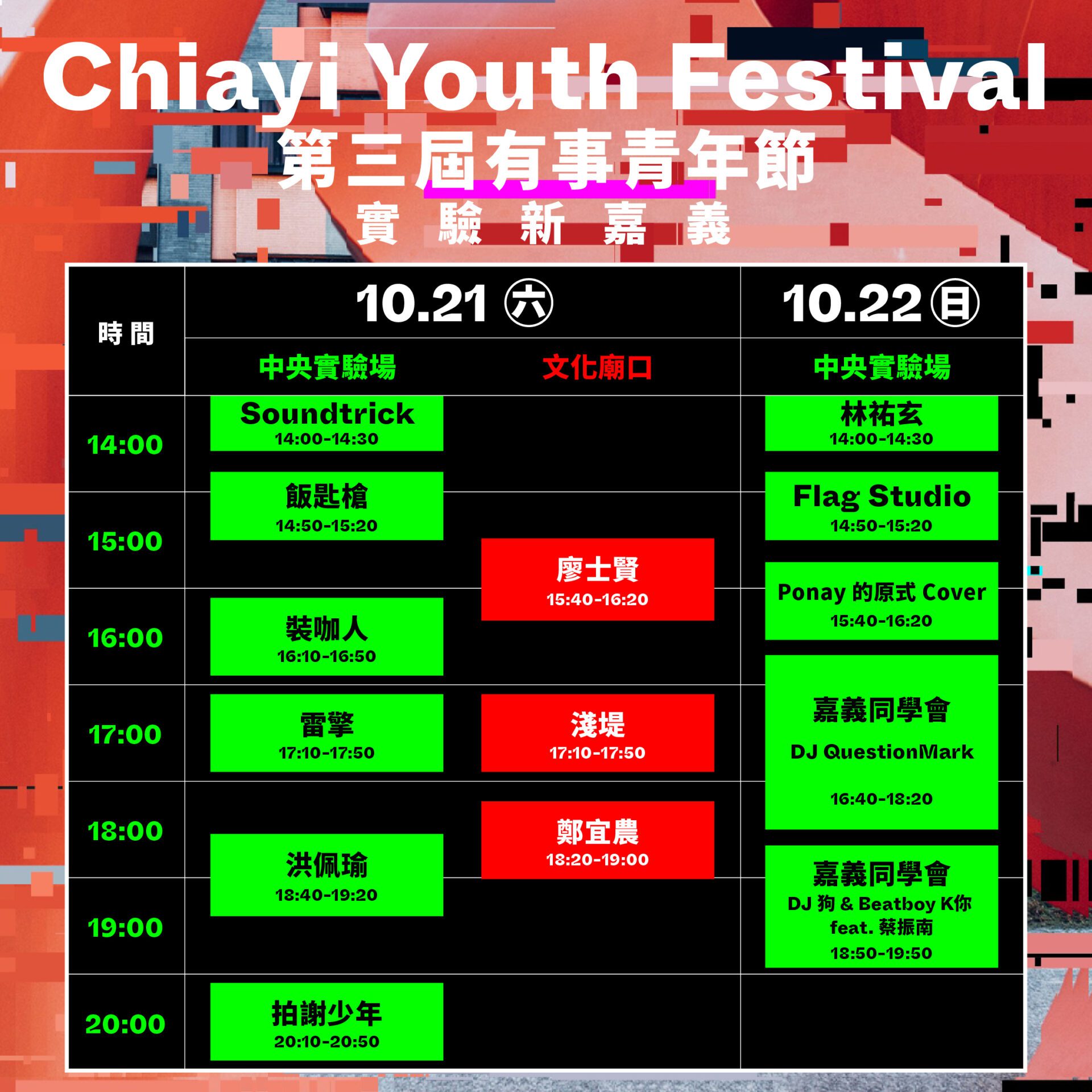 嘉義市「有事青年節」周末登場 走逛攻略五大亮點一次公開 嘉義市「有事青年節」周末登場 走逛攻略五大亮點一次公開