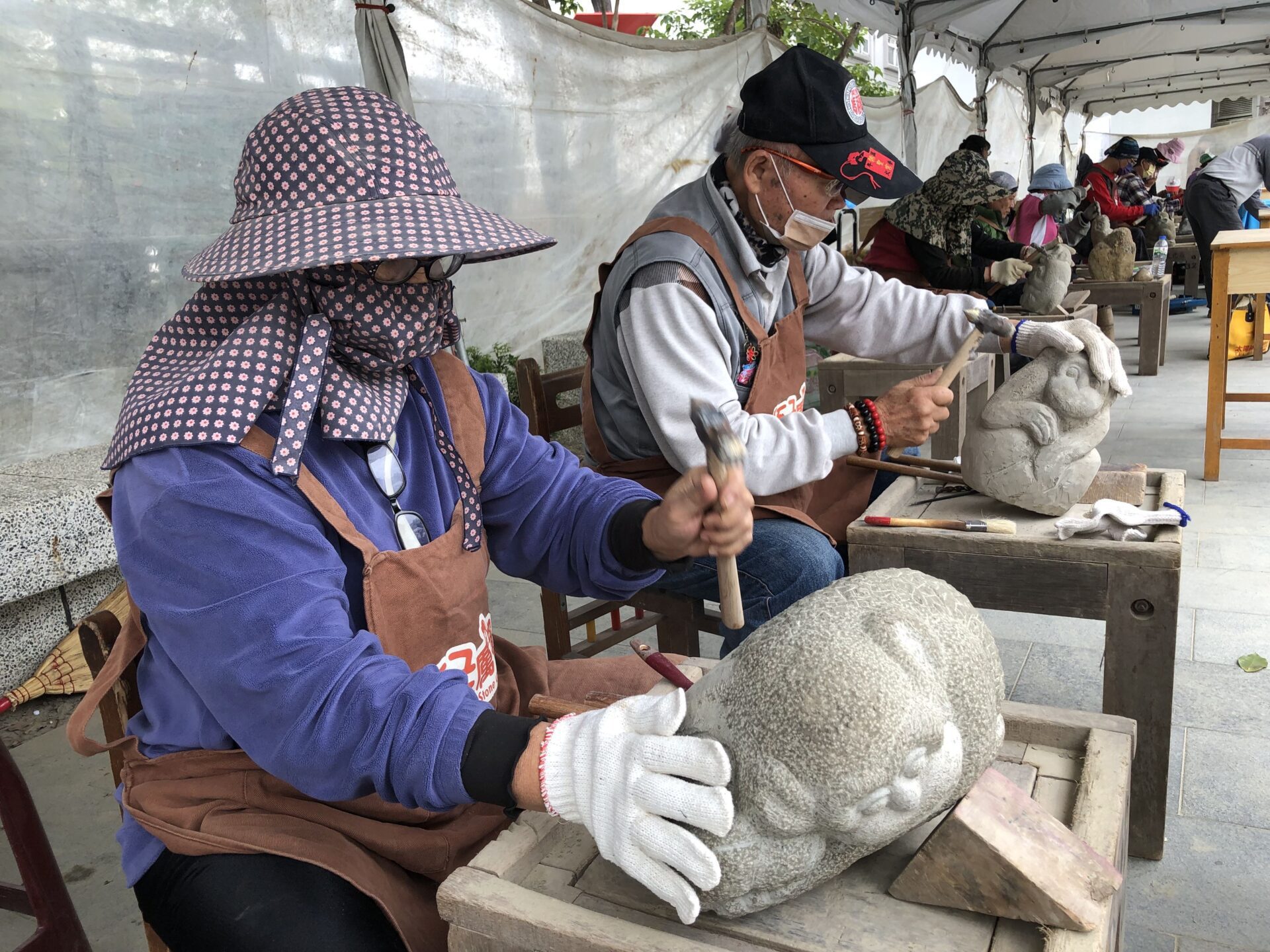 嘉義市石猴雕刻藝術戶外創作　展現工藝之美
