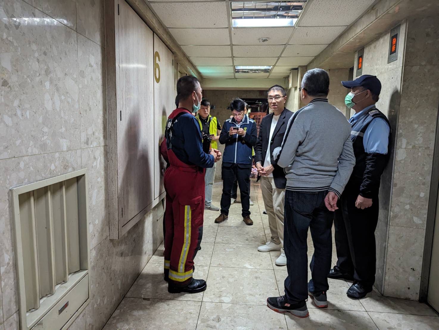 基隆市龍騰大地社區火災 市長謝國樑親到場關切:加強防火宣導