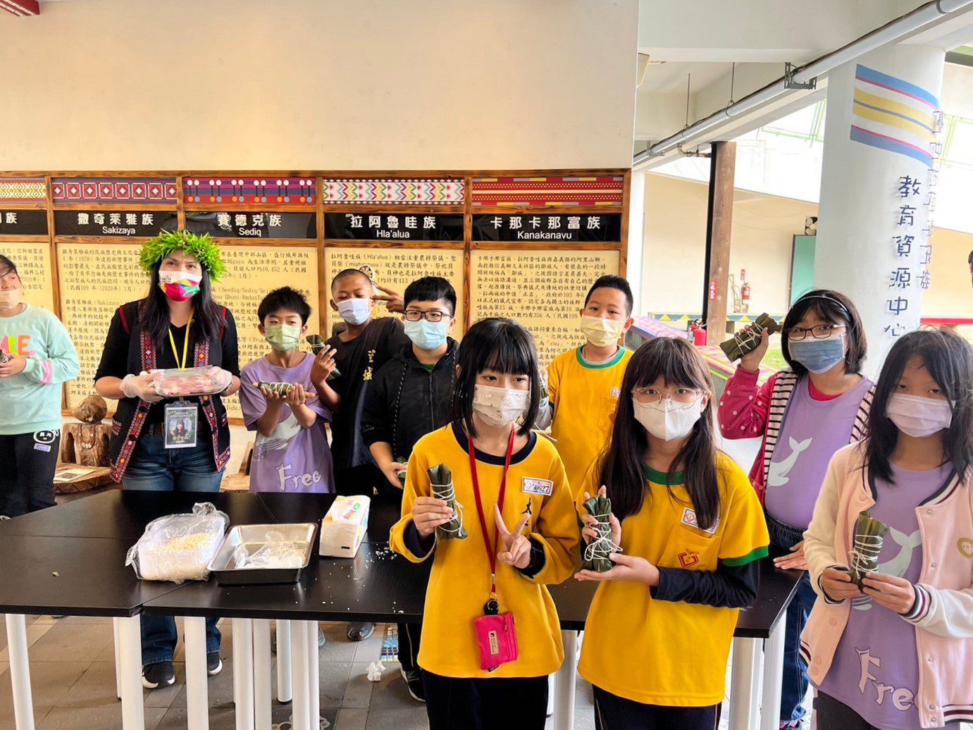 中市原教中心推體驗課程 邀師生手作原民美食「cinavu」
