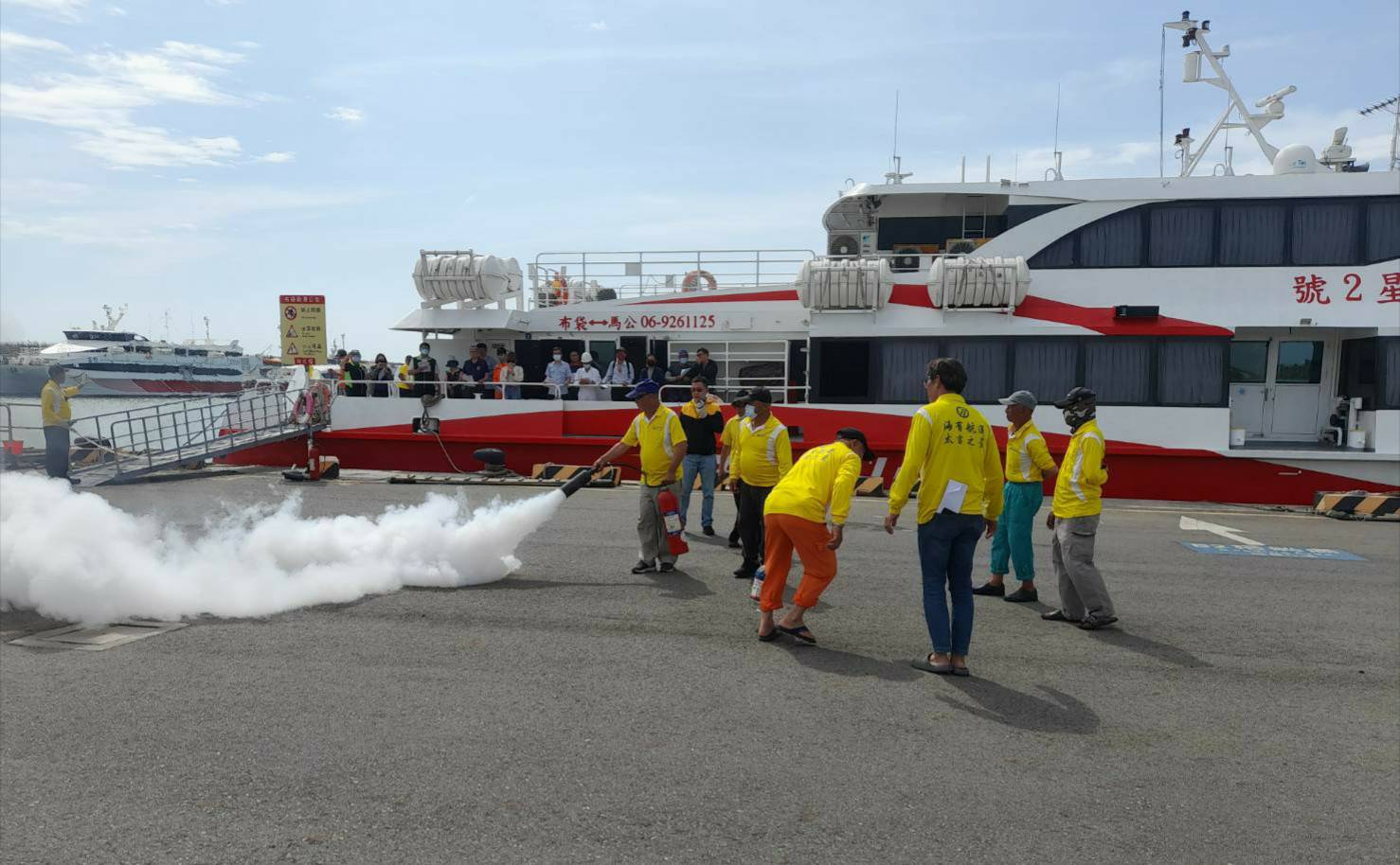 航港局為提升航行安全　辦理布袋至澎湖航線開航前「客船緊急應變模擬演練」