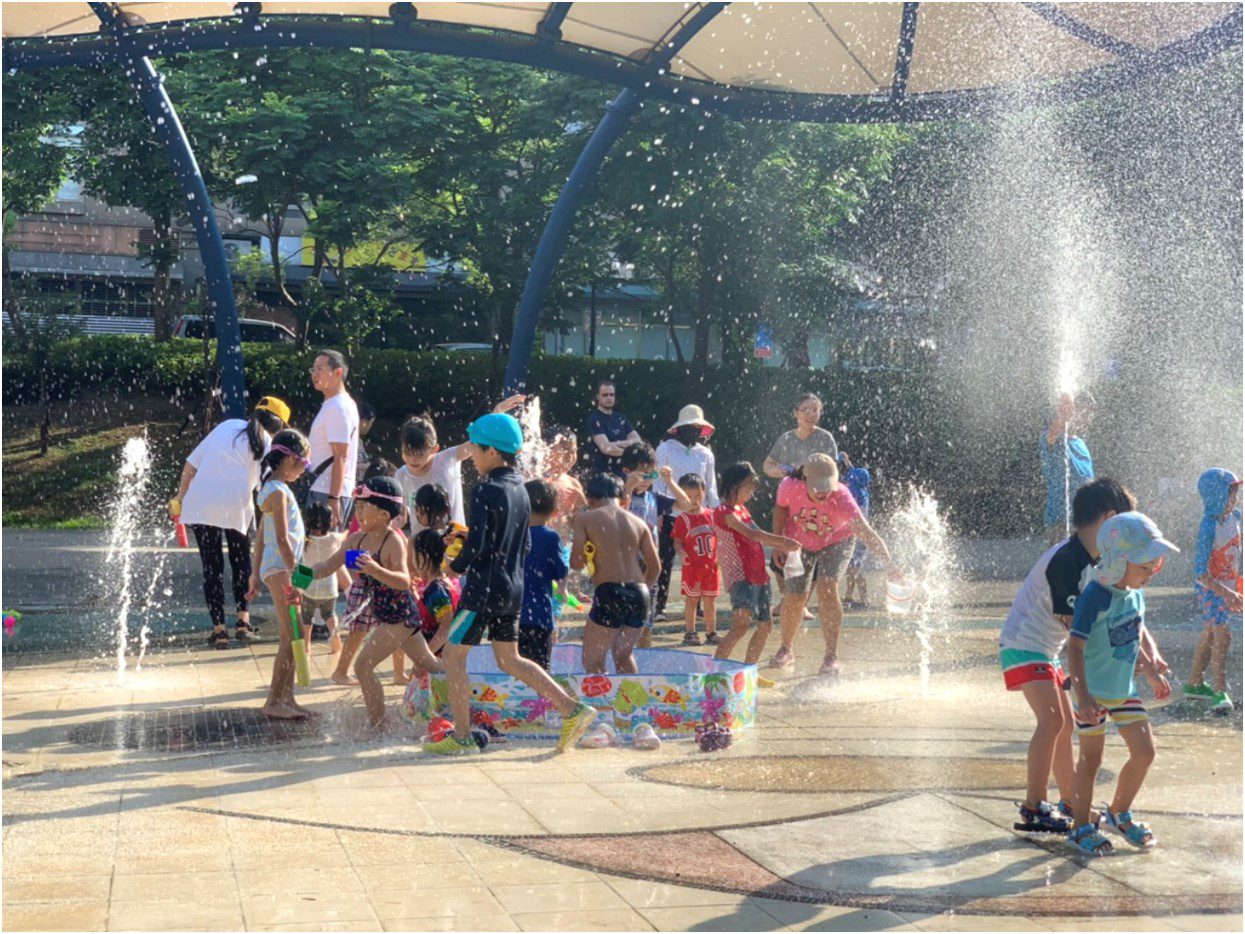 林口文化廣場噴水設施7/8起開放　讓大小朋友涼一夏