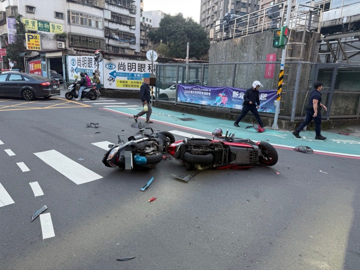 中和黃牌對撞速克達　大型重機騎士左手骨折腦出血