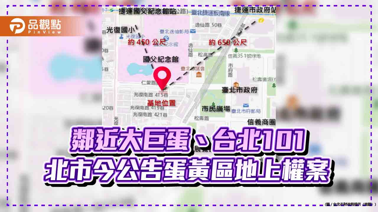 鄰近大巨蛋、台北101! 北市公告蛋黃區地上權案 低價直接競標 鄰近大巨蛋、台北101! 北市公告蛋黃區地上權案 低價直接競標