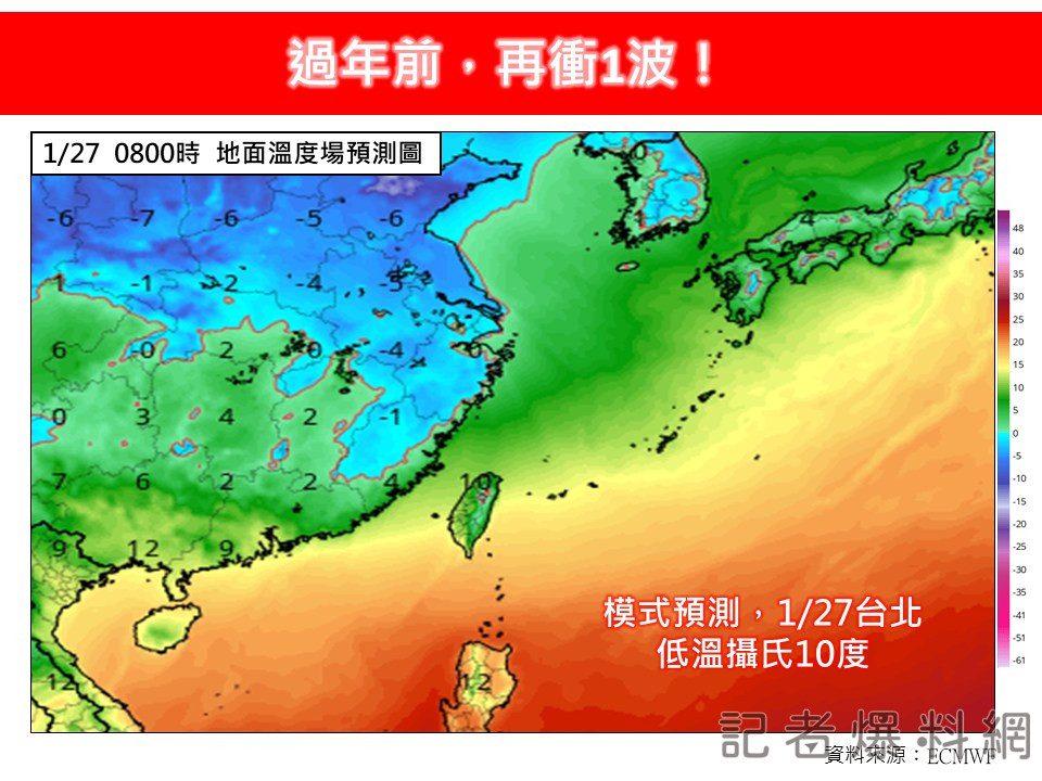 除夕前夕恐再迎寒流！氣象專家：西部空曠地區低溫探10度以下