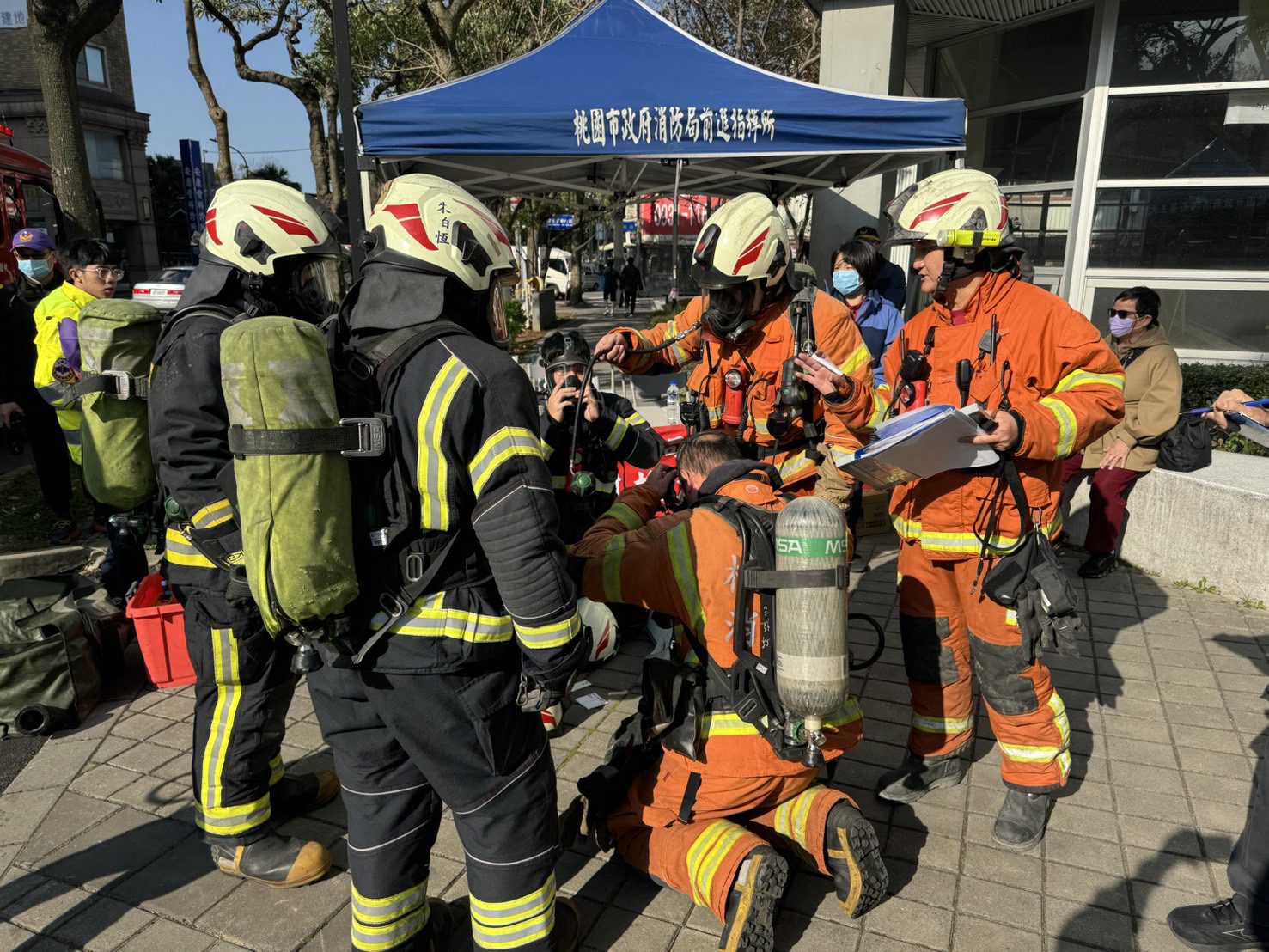 確保世壯運賽事安全 桃消蘆竹分隊前進運動中心演練 確保世壯運賽事安全 桃消蘆竹分隊前進運動中心演練