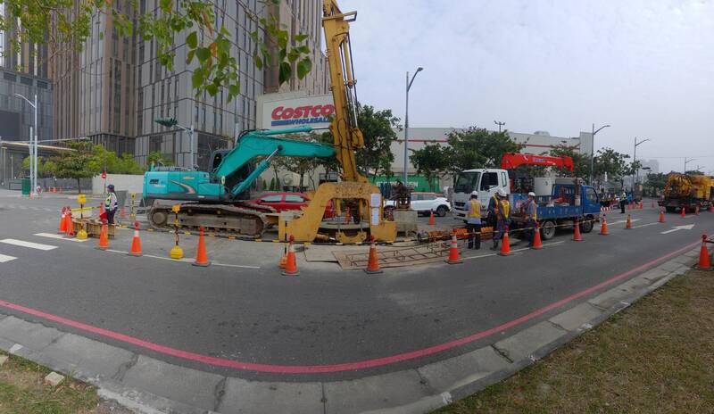 龍德新路道路下陷  水利局搶修完成開放通行