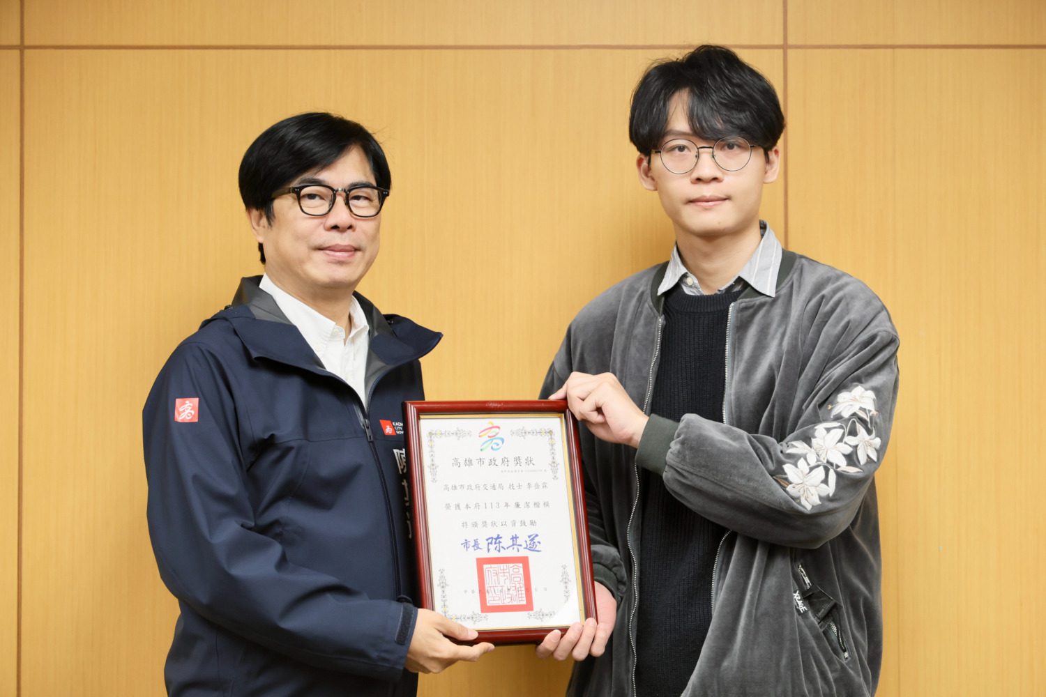 提升機關廉能形象 高市交通局技士獲頒廉潔楷模 提升機關廉能形象 高市交通局技士獲頒廉潔楷模