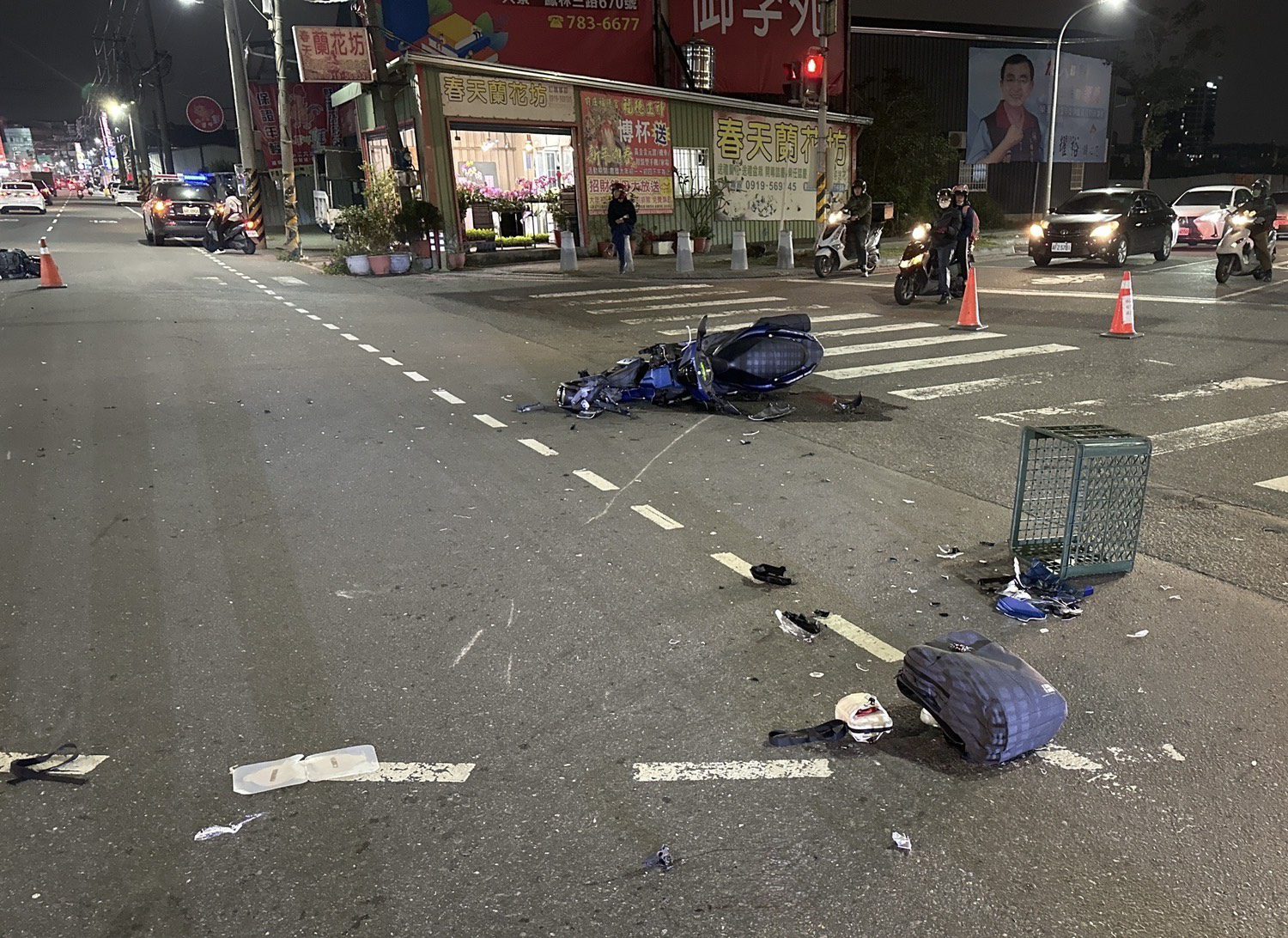 萬丹路、捷西路口交通事故  林園警馳赴處理 疏導交通