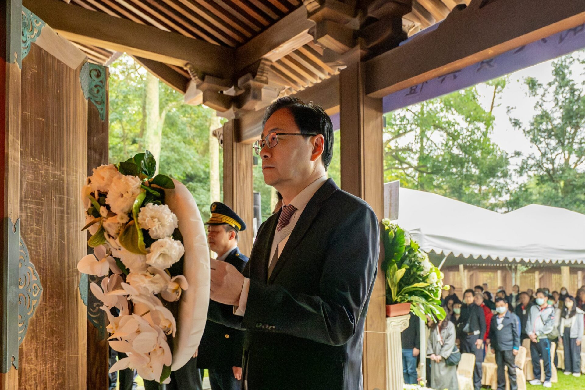 感念先烈為國犧牲 張善政:珍惜得來不易的和平 感念先烈為國犧牲 張善政:珍惜得來不易的和平