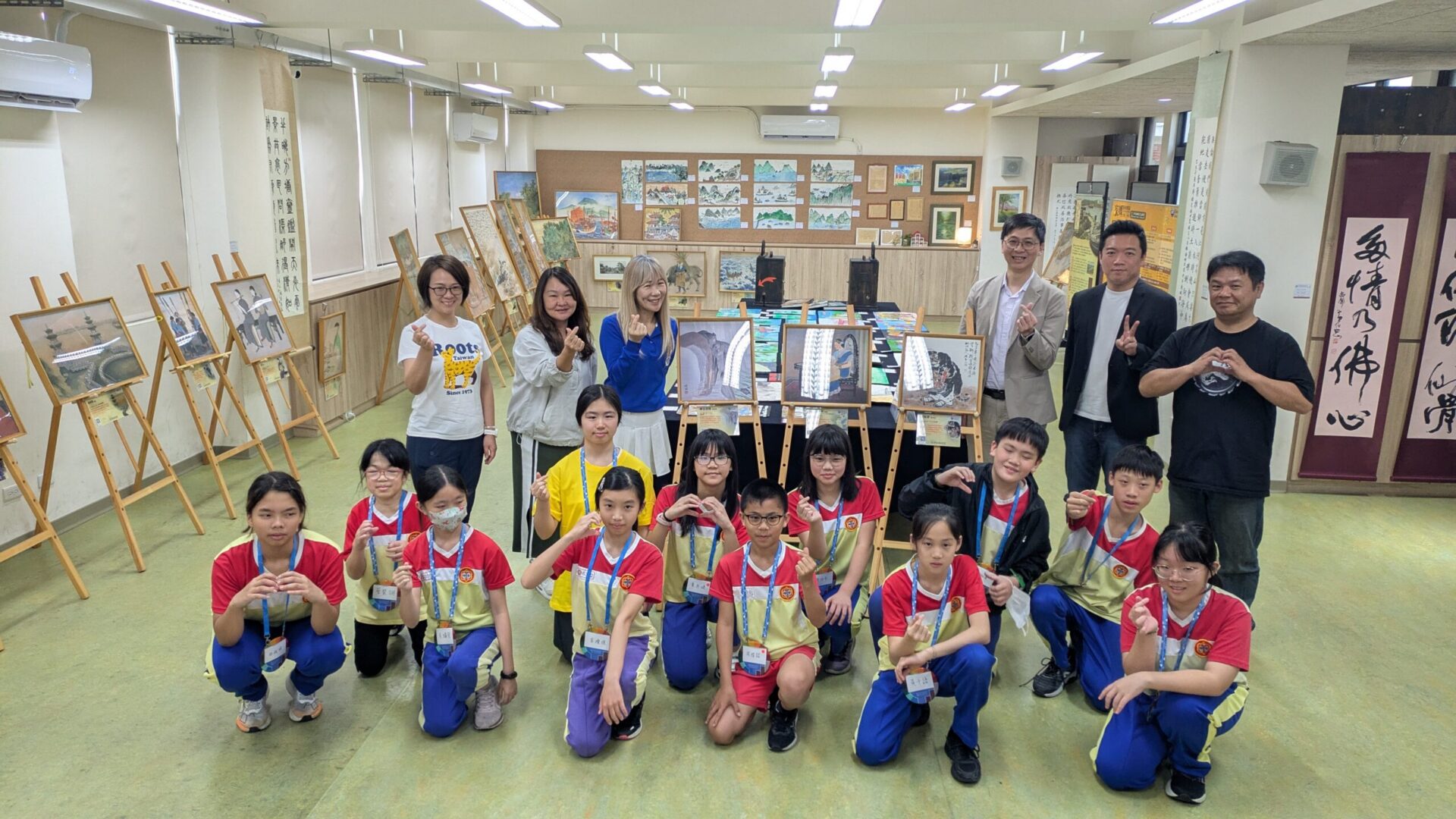 樂善國小舉辦建校55周年師生書畫展 拓展學生美感經驗 樂善國小舉辦建校55周年師生書畫展 拓展學生美感經驗