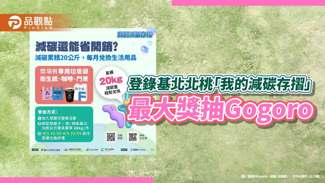 不開玩笑！ 基北北桃「我的減碳存摺」抽Gogoro