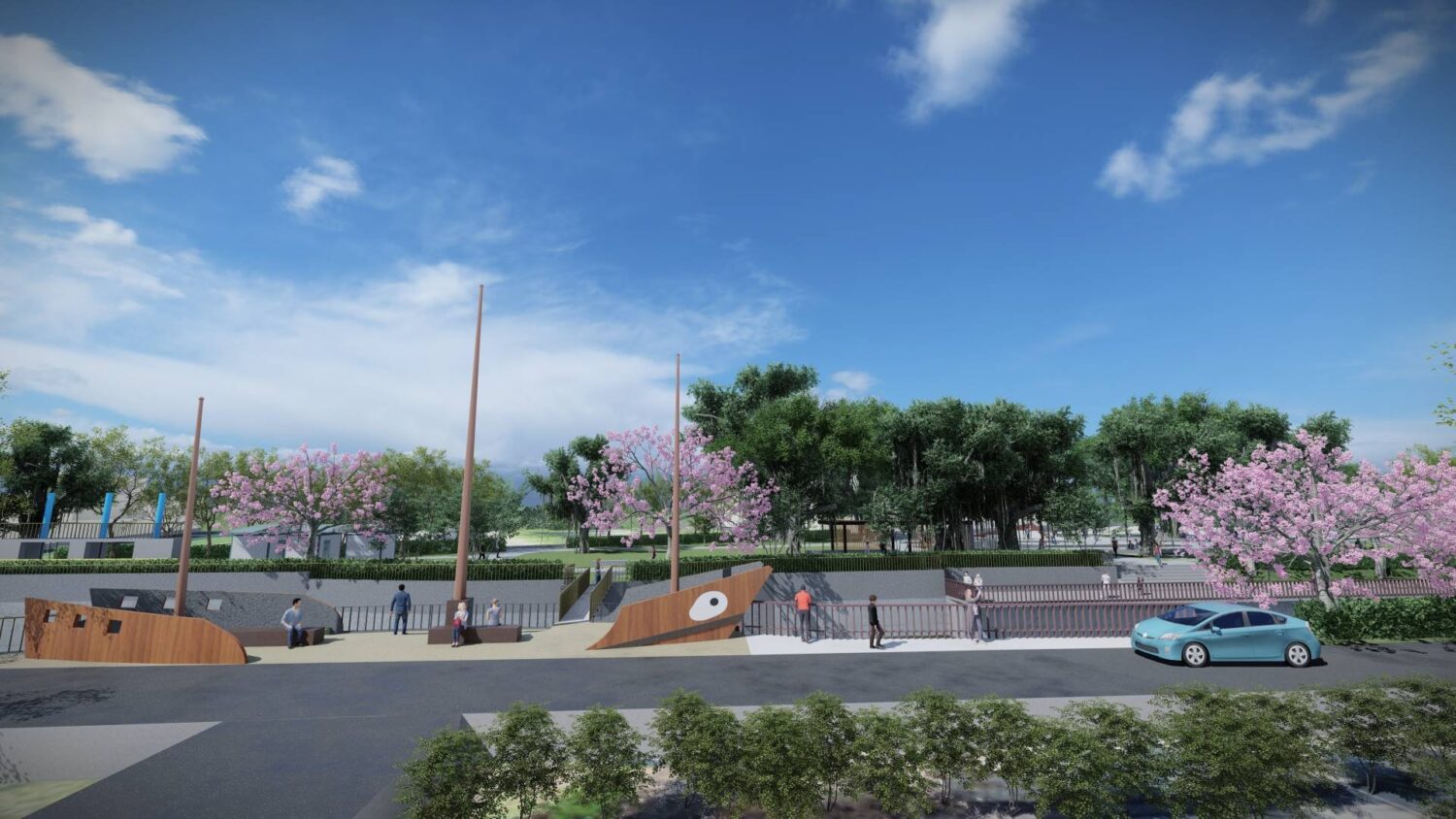 東螺溪文化綠廊環境改善　北斗渡船頭及埤頭木棉花道改造開工