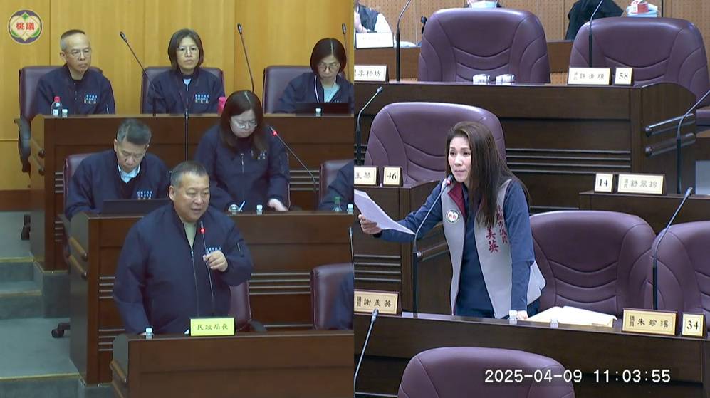 市議員謝美英質詢民政局表示上個會期總質詢她指出「中壢龍岡、舊明市民活動中心增建工程」停擺 市議員謝美英質詢民政局表示上個會期總質詢她指出「中壢龍岡、舊明市民活動中心增建工程」停擺