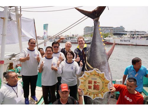 2025屏東第一鮪重達224公斤 總價230萬7200元得標 2025屏東第一鮪重達224公斤 總價230萬7200元得標