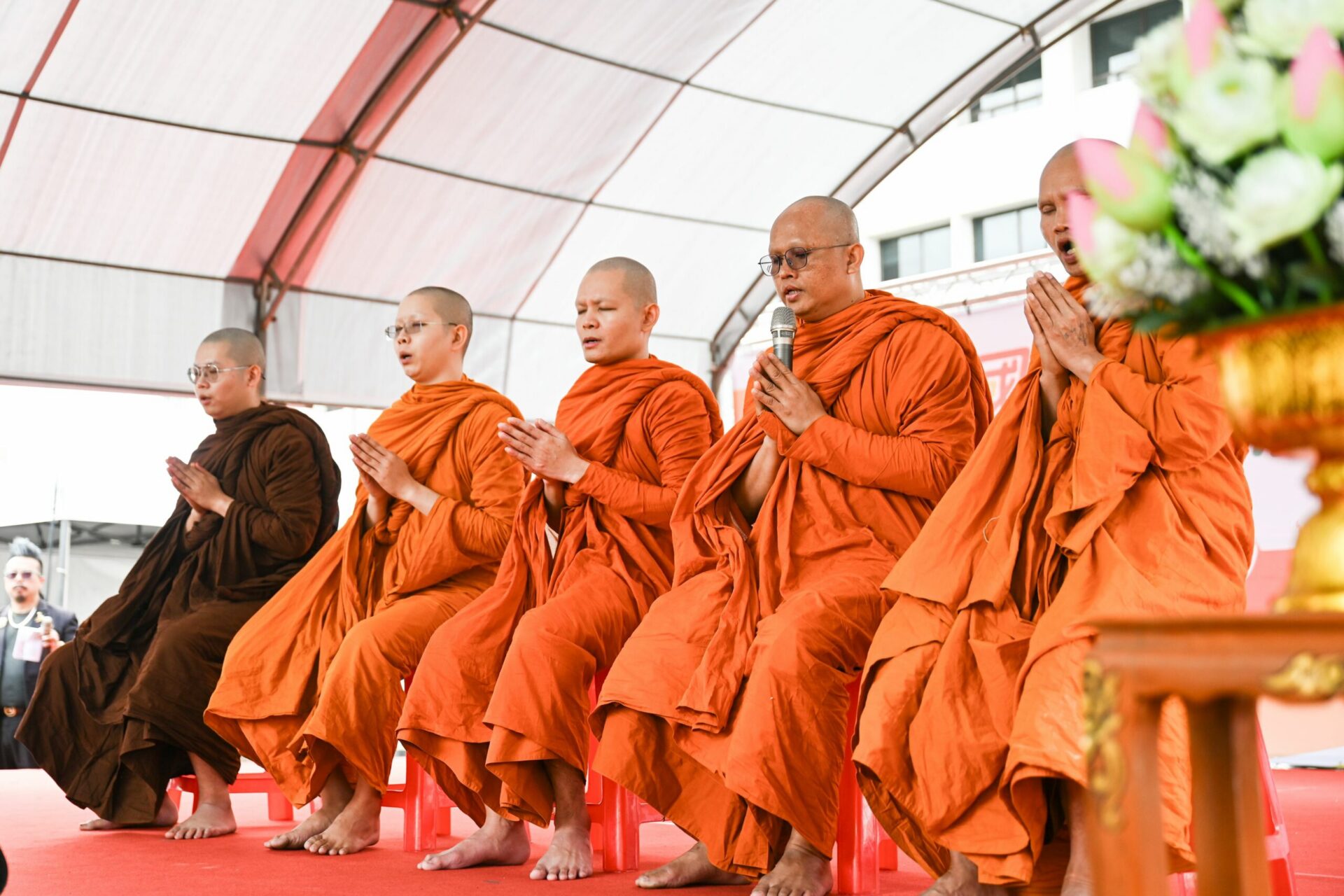 泰國宋干節慶典桃園登場 高僧祈福為強震災民送暖
