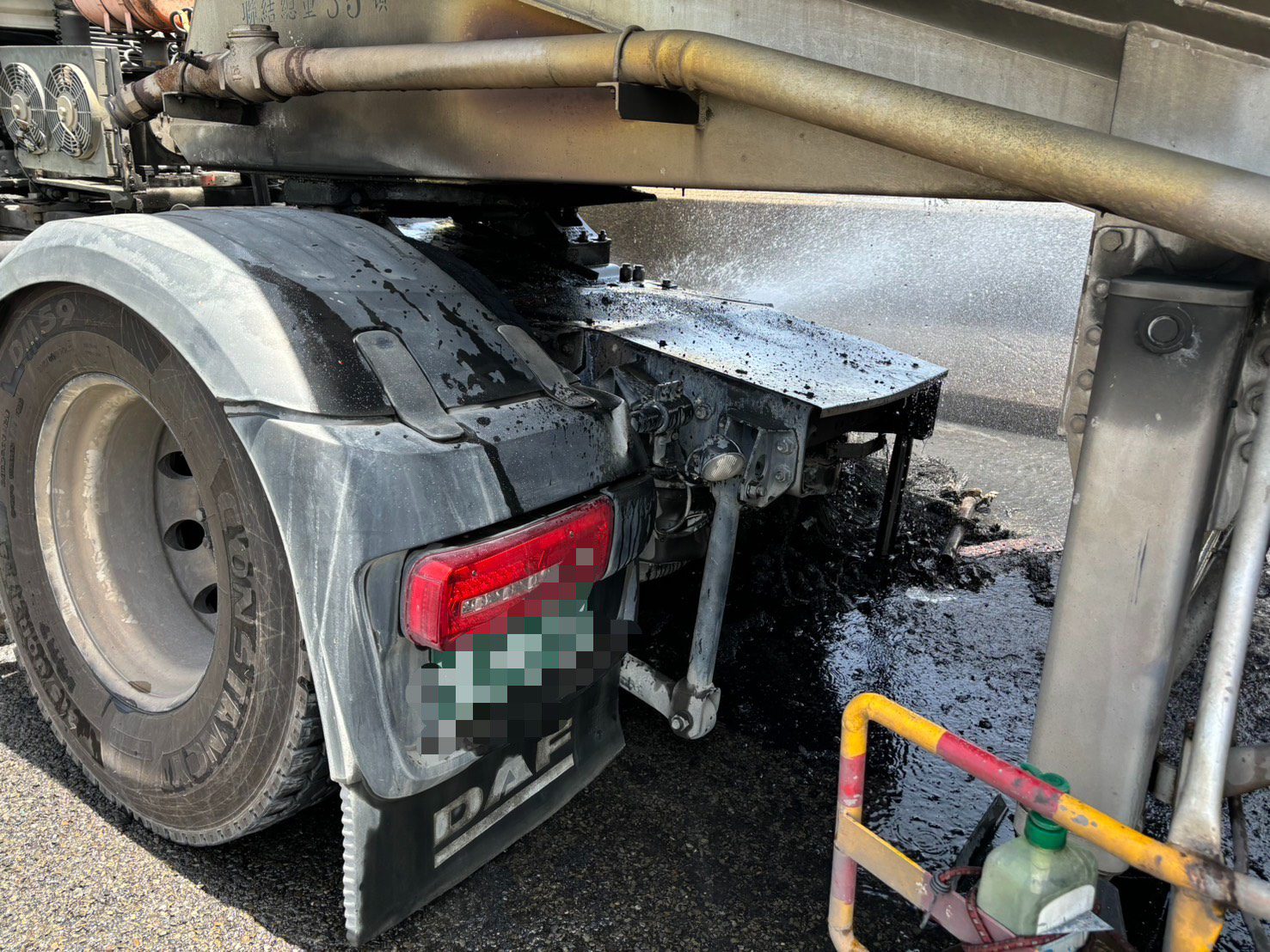 國道1號358公里處火燒車事故 警籲車輛定期保養 國道1號358公里處火燒車事故 警籲車輛定期保養