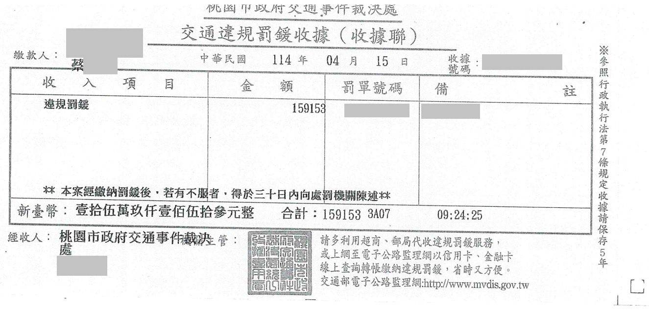 酒駕拒檢挨罰18萬只繳2萬 桃園分署鍥而不捨追回罰鍰 酒駕拒檢挨罰18萬只繳2萬 桃園分署鍥而不捨追回罰鍰