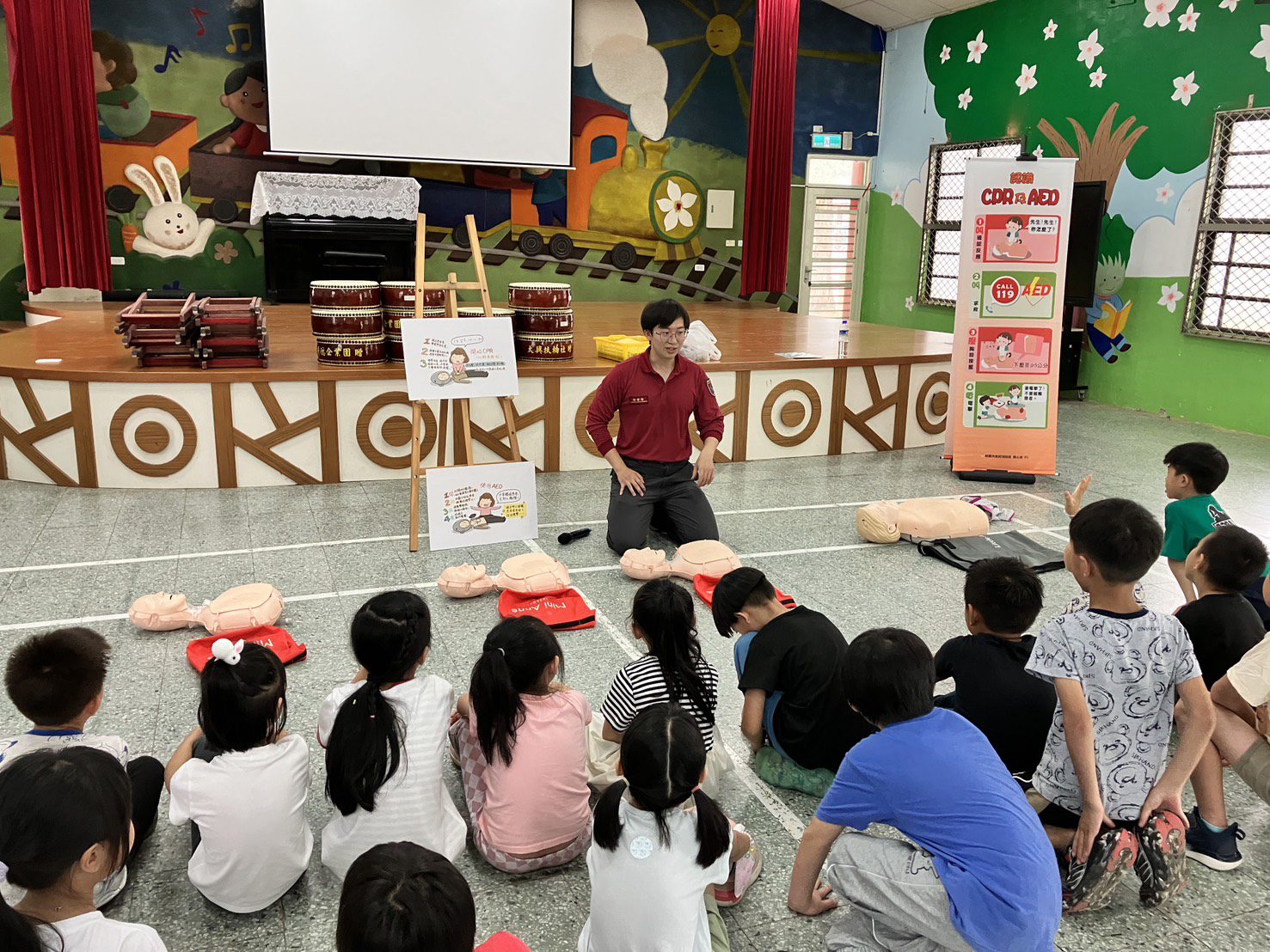 富岡消防分隊設計趣味闖關活動 學子親身體驗強化防災知識