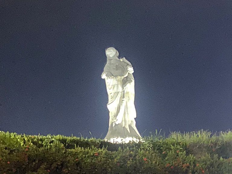 林默娘雕像臉部晚上黯淡 李啟維建議改善 林默娘雕像臉部晚上黯淡 李啟維建議改善