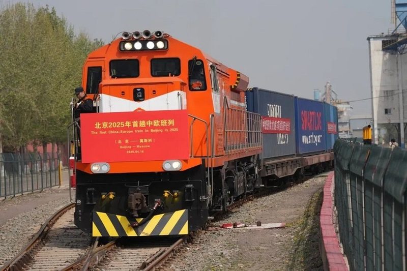 北京今年首列中歐班列發車 直達莫斯科拓展雙邊貿易 北京今年首列中歐班列發車 直達莫斯科拓展雙邊貿易