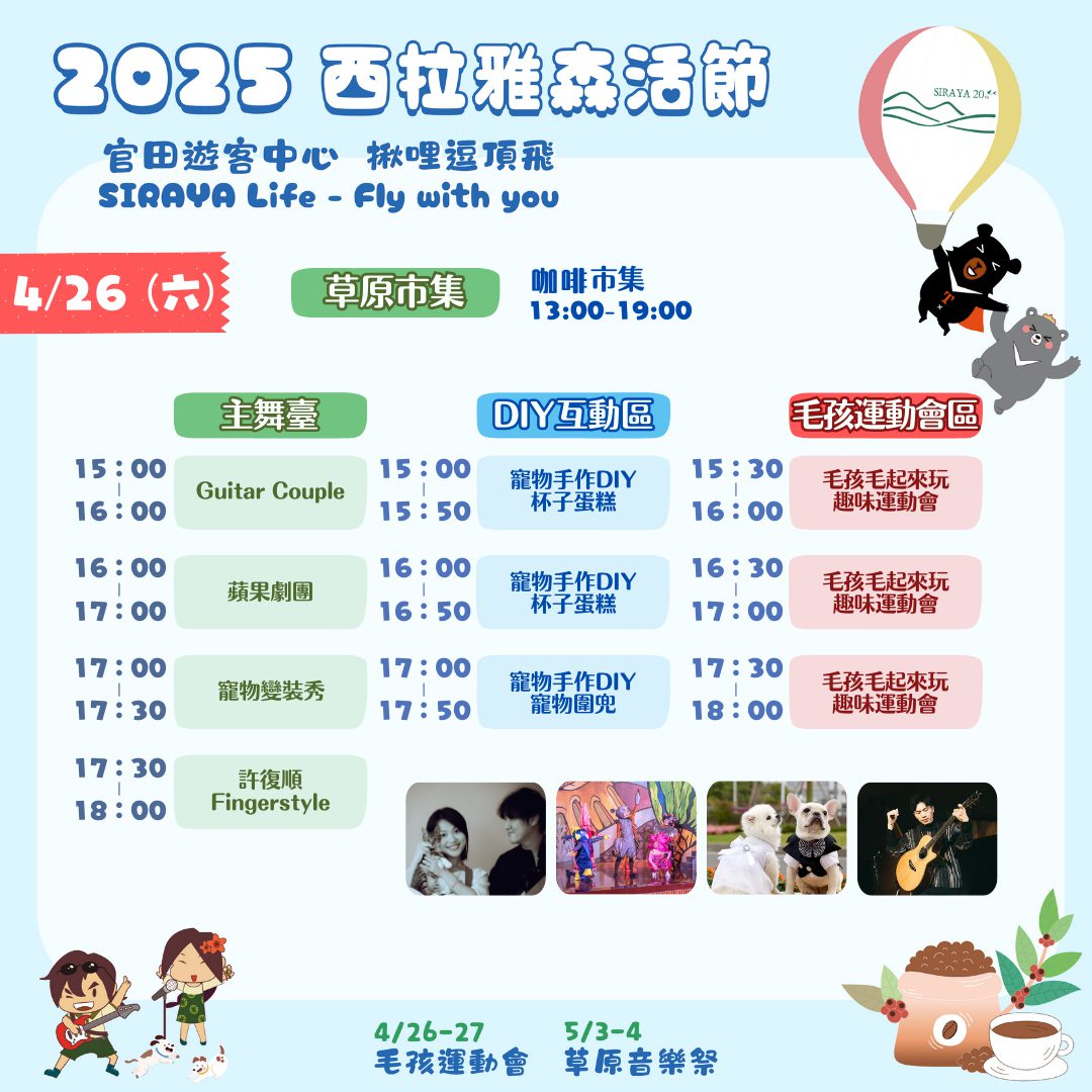 2025西拉雅森活節 第二週咖啡市集等活動將登場 2025西拉雅森活節 第二週咖啡市集等活動將登場