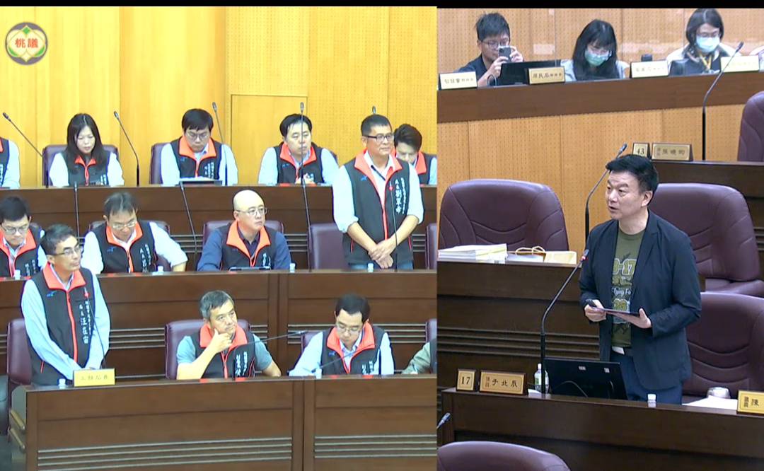 于北辰議員質詢民眾反映養工處委外綠美化工程 外包廠商將修剪樹枝丟入河道案