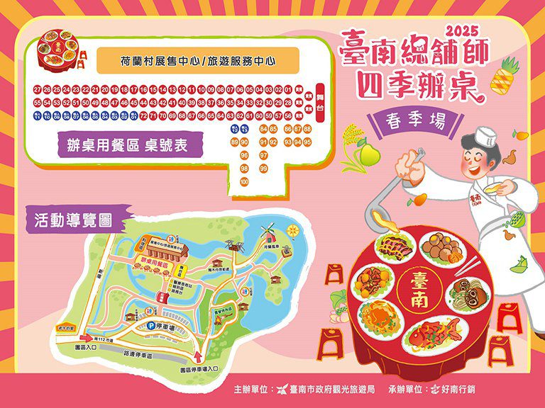 明天來台南吃桌嗎!? 　桌號圖及交通資訊報你知