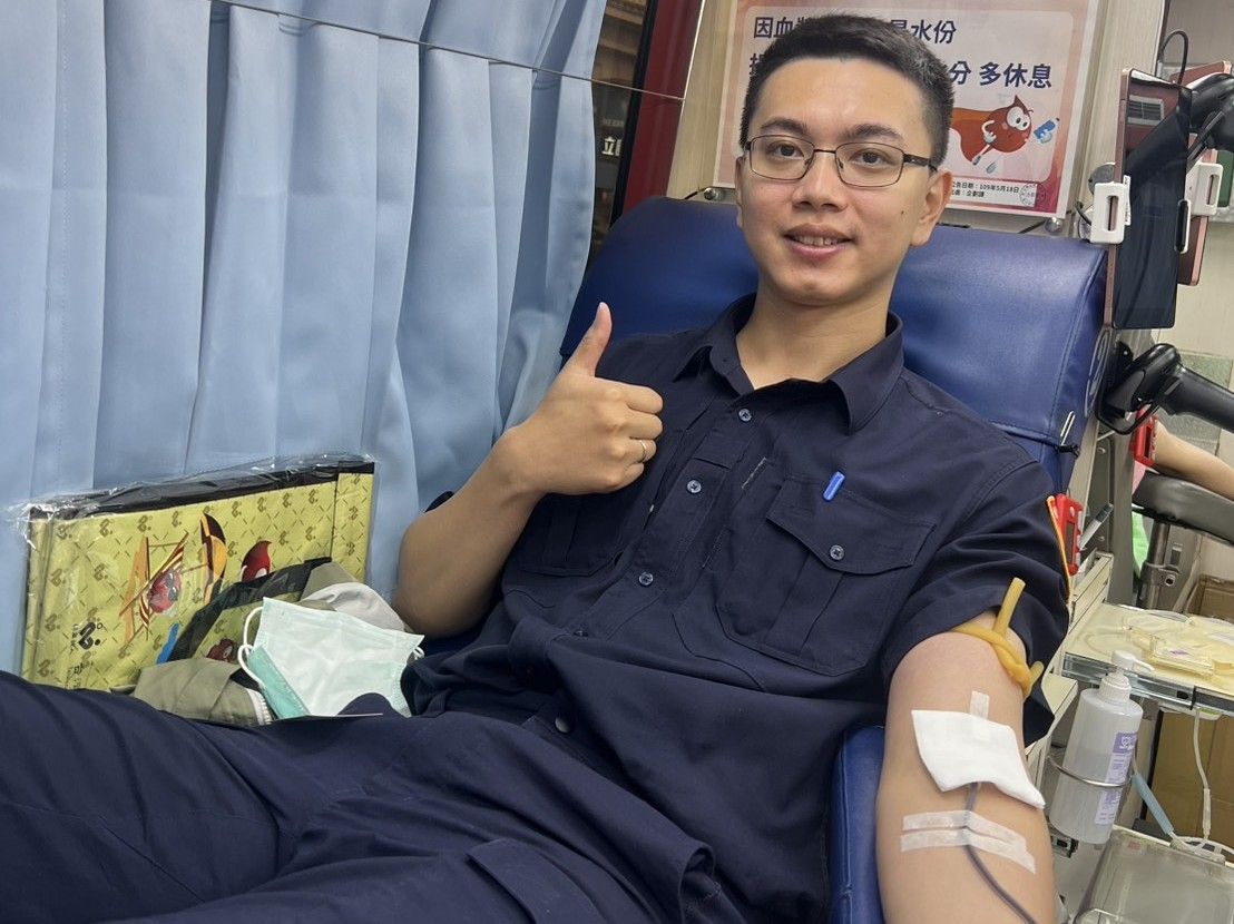 平警響應捐血救人 不忘宣導反詐騙