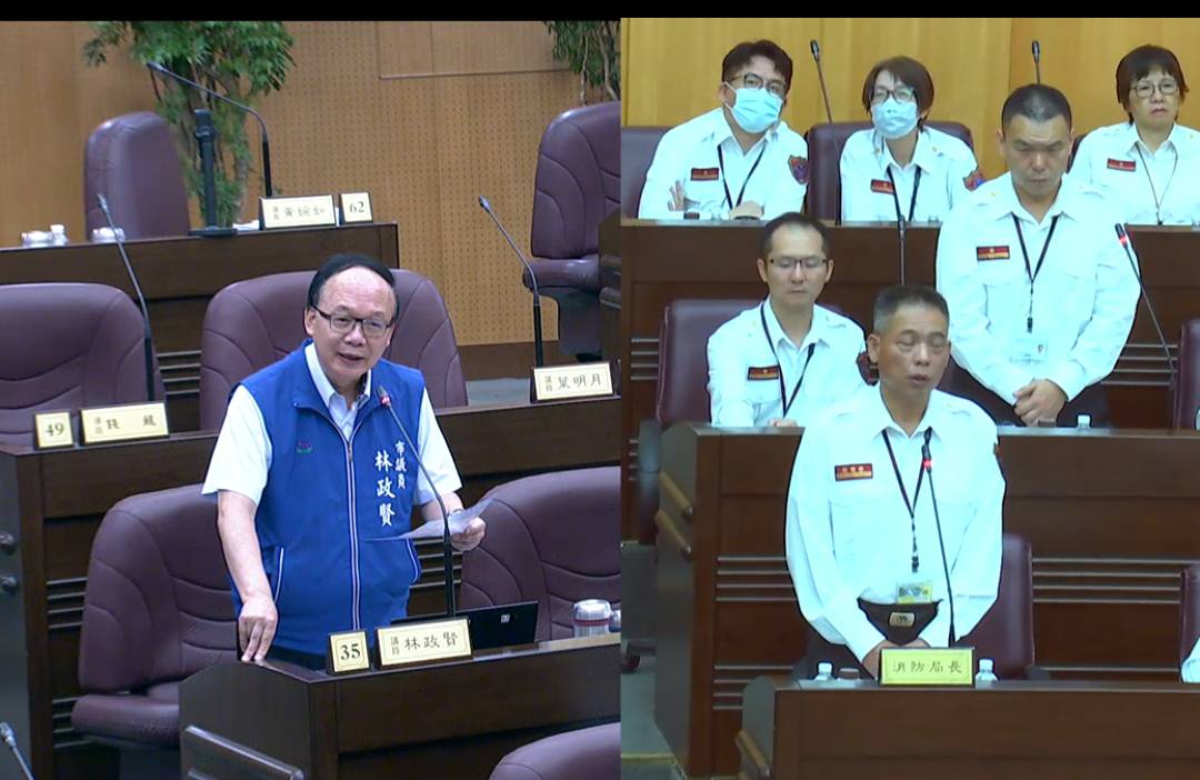 林政賢議員議會質詢五大消防議題 籲強化桃園防災應變體系 林政賢議員議會質詢五大消防議題 籲強化桃園防災應變體系