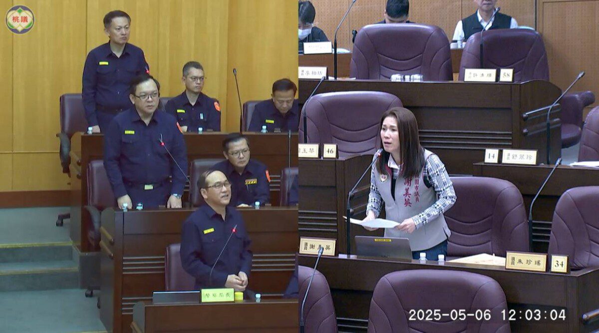 市議員謝美英質詢警察局為警犬汪汪隊發聲 市議員謝美英質詢警察局為警犬汪汪隊發聲