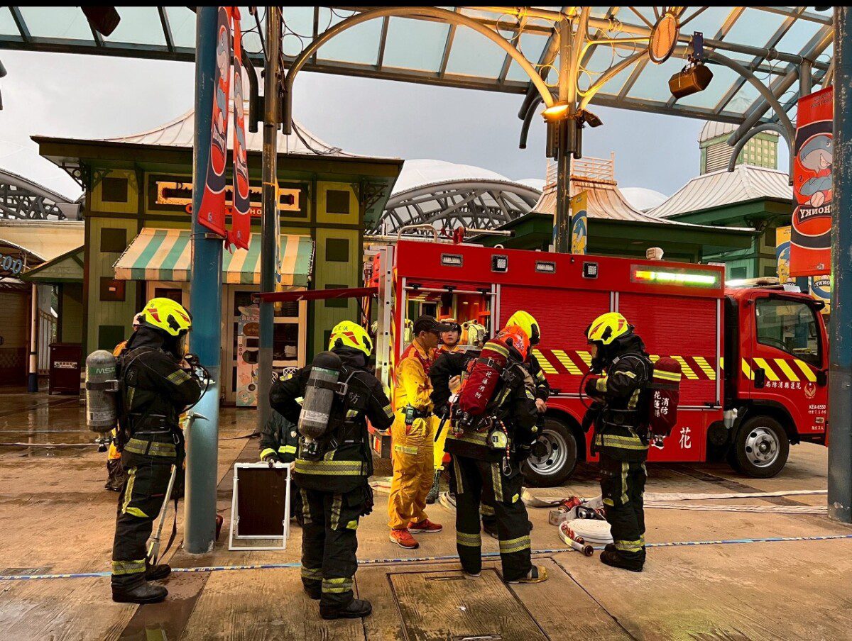 花蓮縣政府辦理遊樂業大量傷病患演習無劇本模擬火災災害 強化應變處理能力