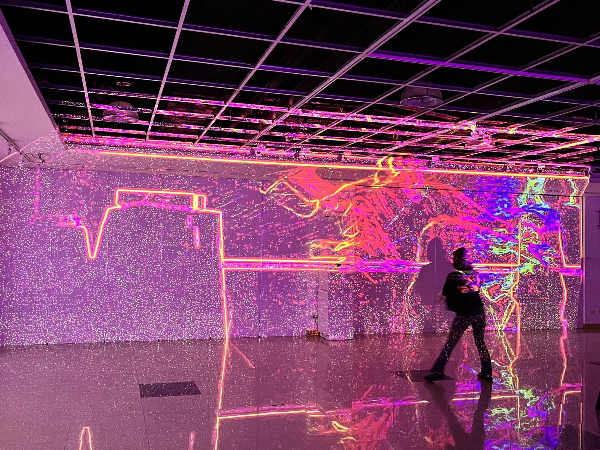 龍華科大聯手韓國藝術團隊「Bit Flow」展覽融合科技與美學