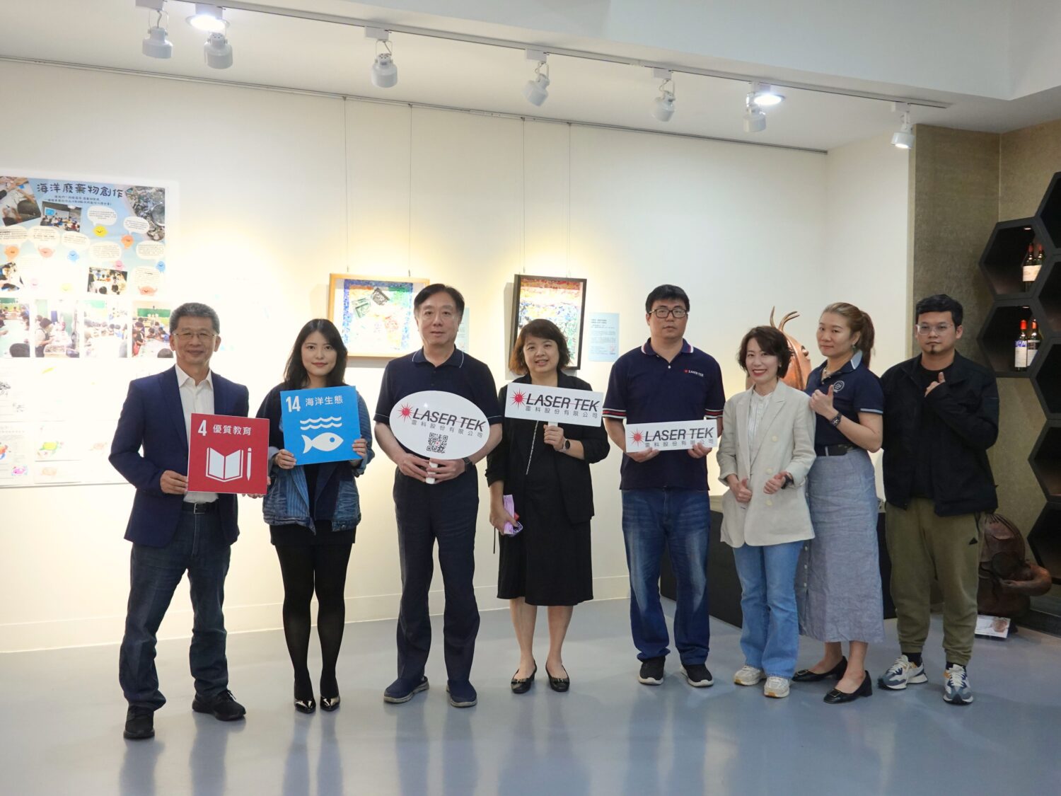 中山大學偕雷科推永續環境教育 舉辦海廢拼貼畫成果展