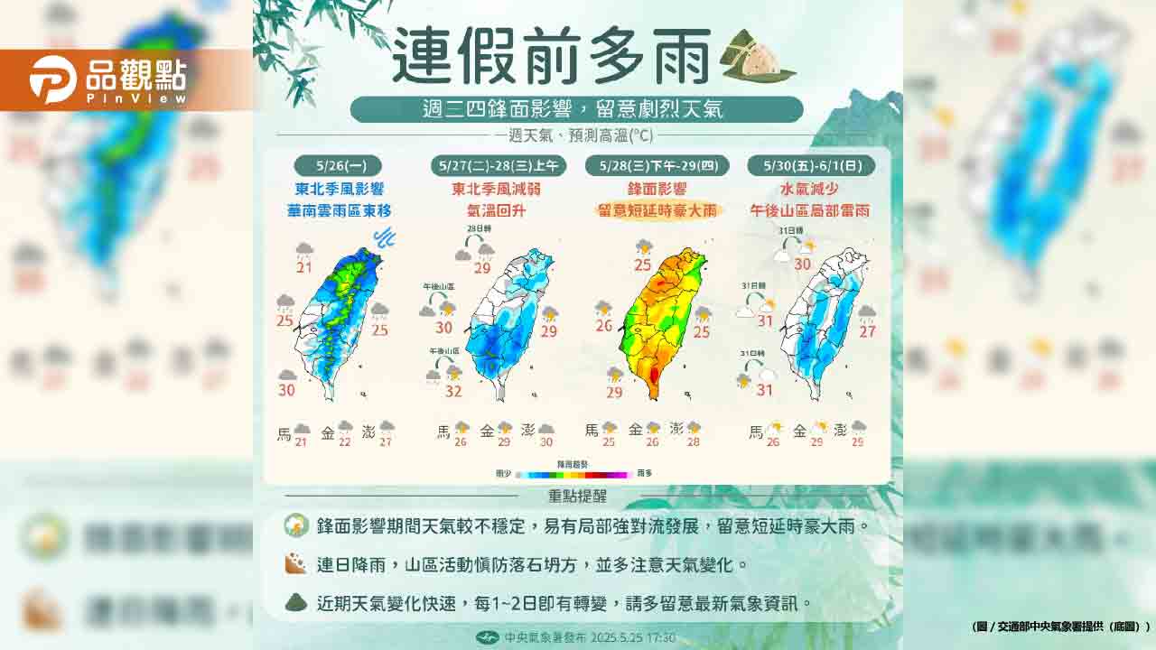 今年「最強梅雨鋒面」豪大雨連下3天 這裡雨最猛 今年「最強梅雨鋒面」豪大雨連下3天 這裡雨最猛