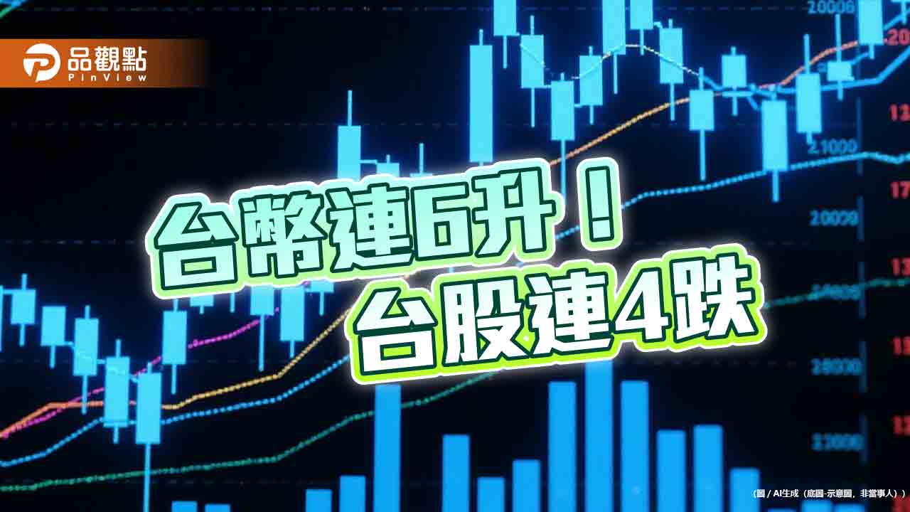 台幣連6升！台股端午節前賣壓跌200點　台股主動ETF新兵應戰