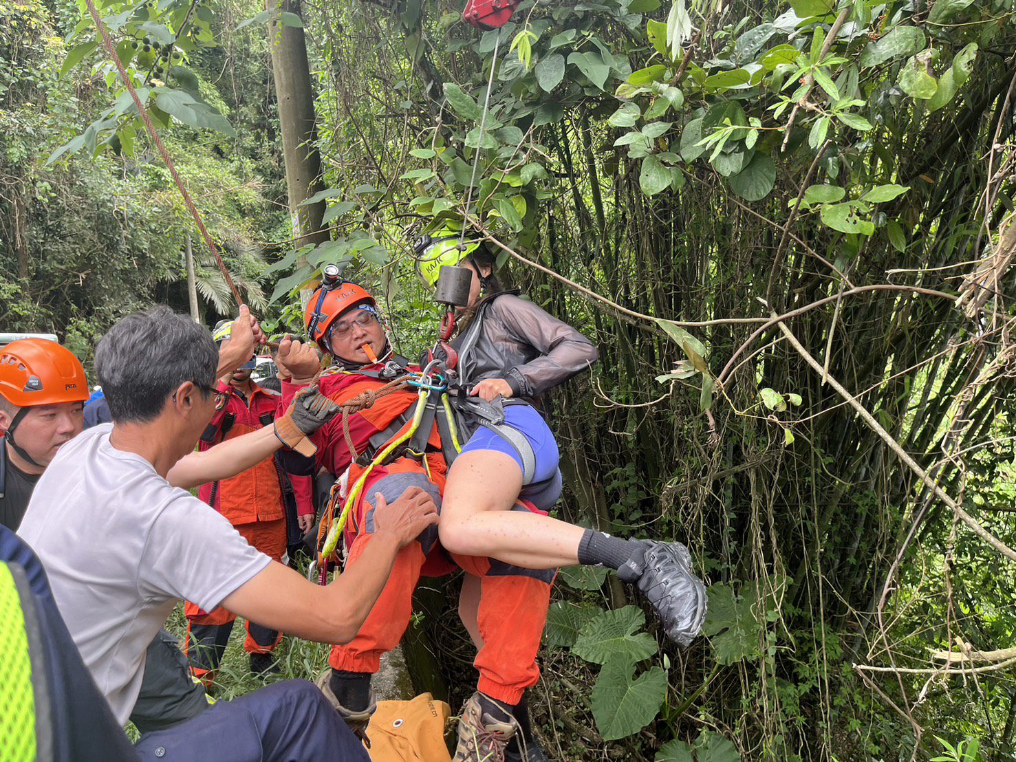 中市自小客車疑因疲勞駕駛 衝出路面滑落邊坡 中市自小客車疑因疲勞駕駛 衝出路面滑落邊坡