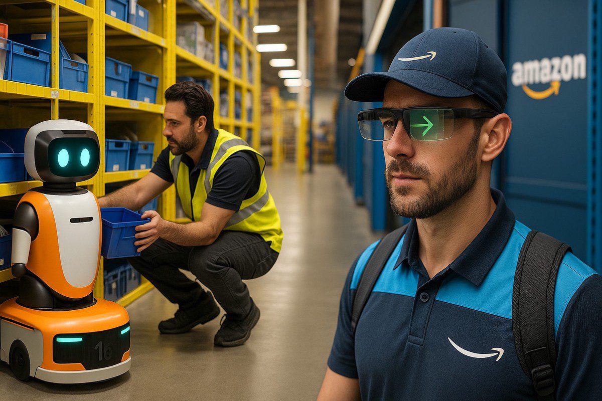亞馬遜開啟AI物流革命 智慧眼鏡與多工機器人加速布局