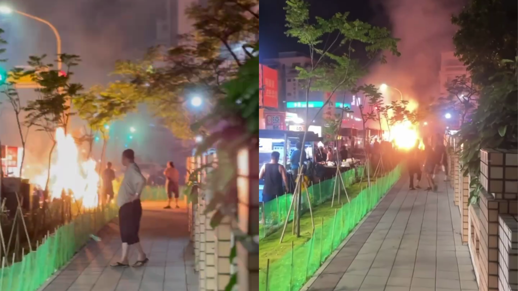 快訊/台南國小旁夜市驚傳火警!地瓜球攤陷火海…民眾嚇壞 2人18%燒燙傷送醫 快訊/台南國小旁夜市驚傳火警!地瓜球攤陷火海…民眾嚇壞 2人18%燒燙傷送醫