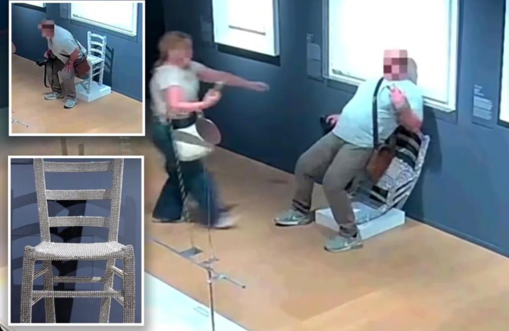 拍美照代價高！情侶壓壞149萬「梵谷椅」轉身秒跑　義博物館怒喊：尊重藝術好嗎？