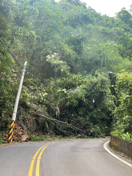 桃119線道入口處坍方　暫勿前往東眼山國家森林遊樂區