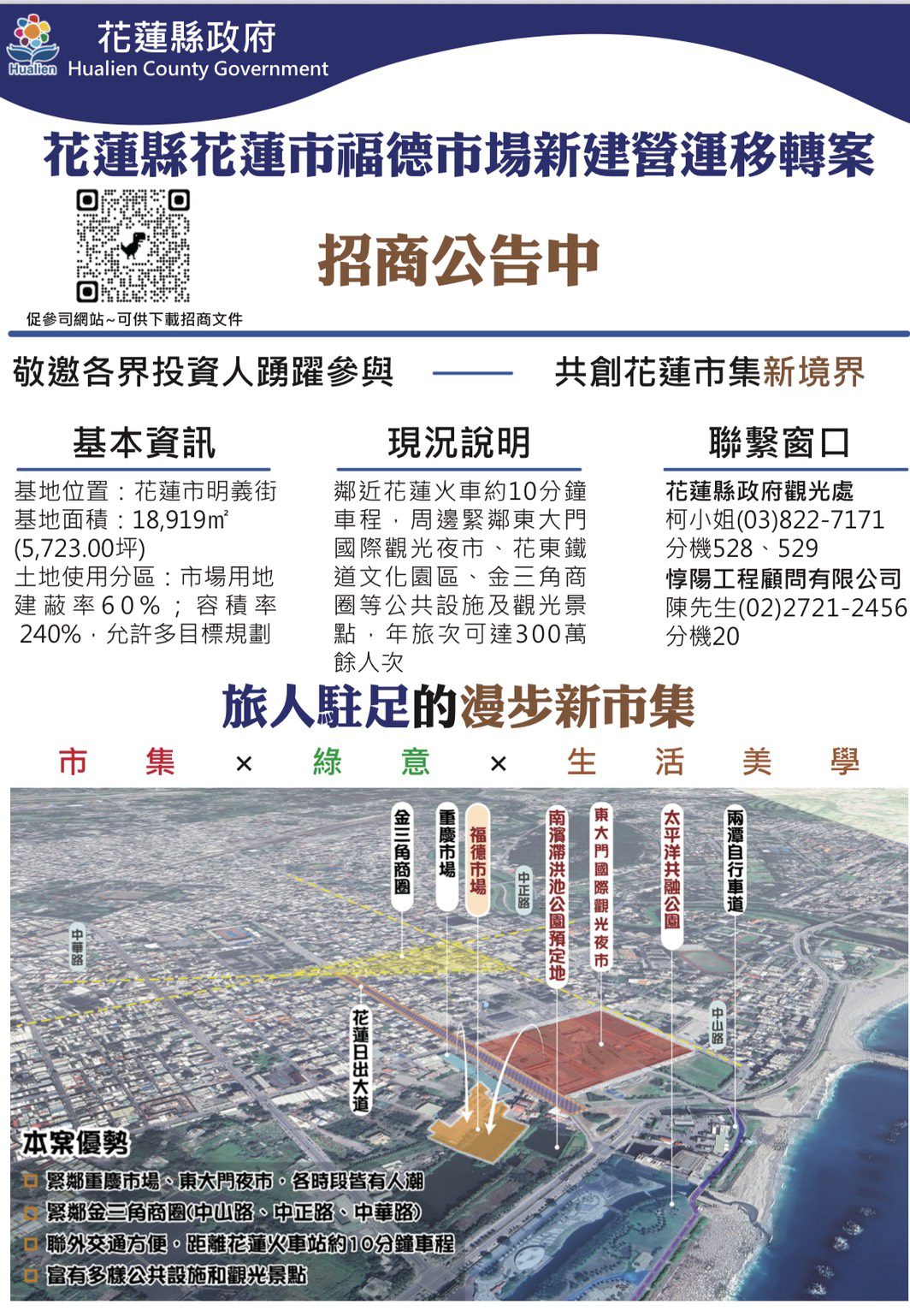 花蓮市黃金地段招商 花蓮縣政府邀企業共創花蓮新經濟 花蓮市黃金地段招商 花蓮縣政府邀企業共創花蓮新經濟