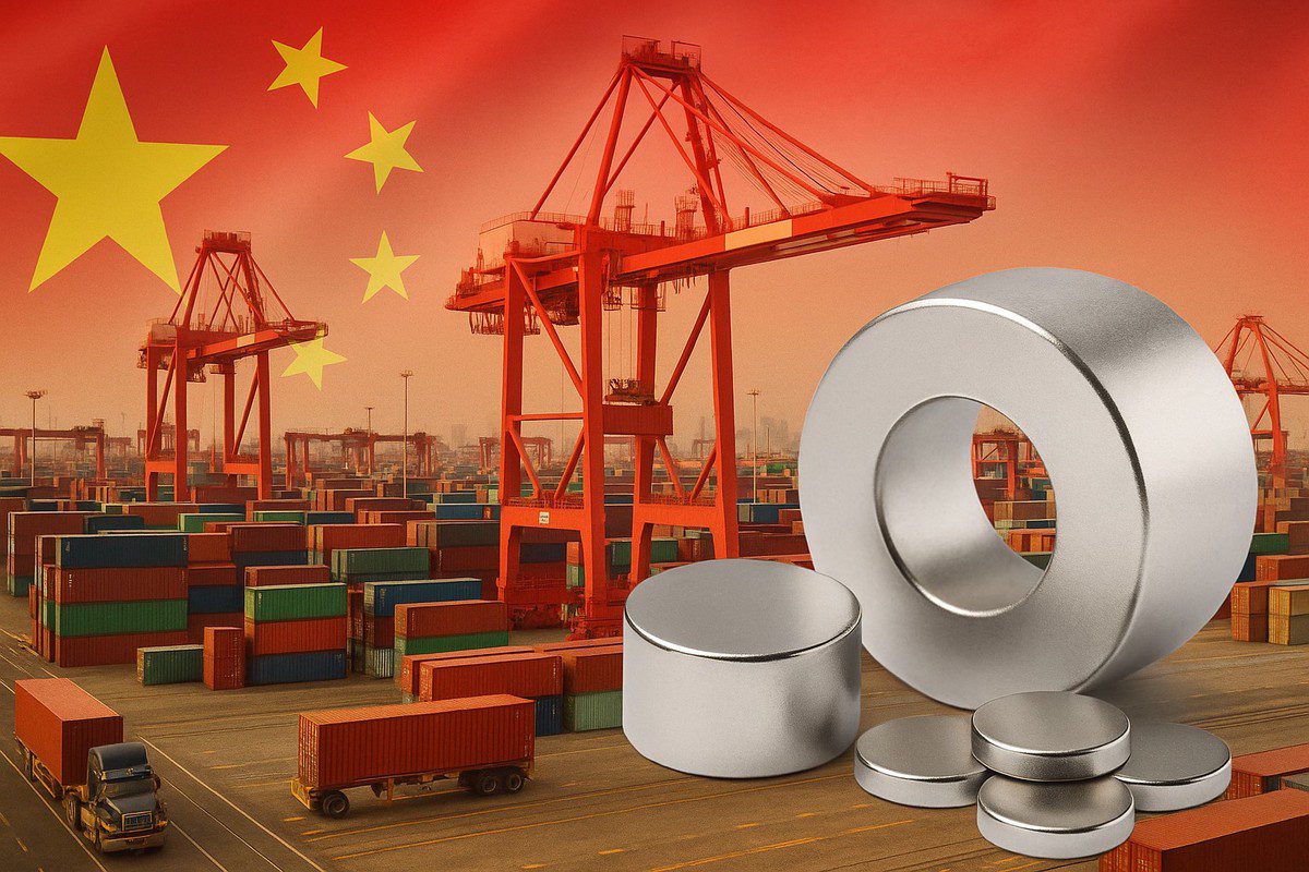 中國稀土製品出口暴跌61% 磁鐵供應告急釀全球車廠危機 中國稀土製品出口暴跌61% 磁鐵供應告急釀全球車廠危機
