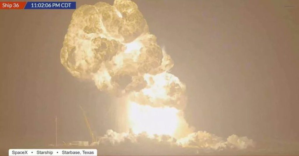 又炸了!SpaceX星艦36號德州爆炸瞬間畫面曝光 火球沖天震撼夜空 又炸了!SpaceX星艦36號德州爆炸瞬間畫面曝光 火球沖天震撼夜空