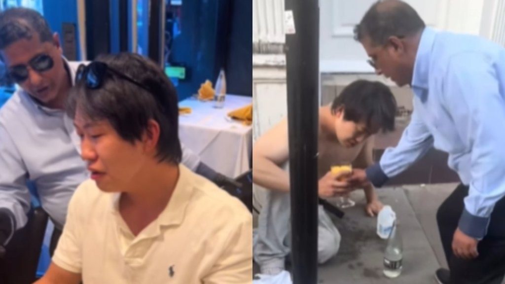 影/挑戰倫敦最辣咖哩!男吃一口就倒地「脫光上衣躺餐廳外」 影片網路瘋傳 影/挑戰倫敦最辣咖哩!男吃一口就倒地「脫光上衣躺餐廳外」 影片網路瘋傳