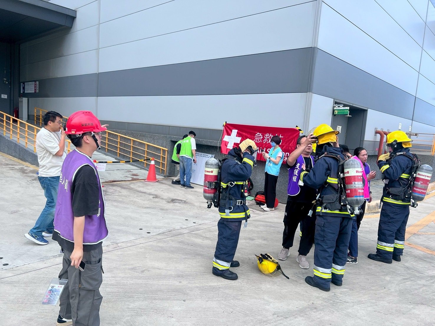 桃消高平分隊攜手企業實兵演練 強化災害應變處置能力